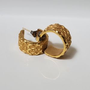 Coach hoop earrings